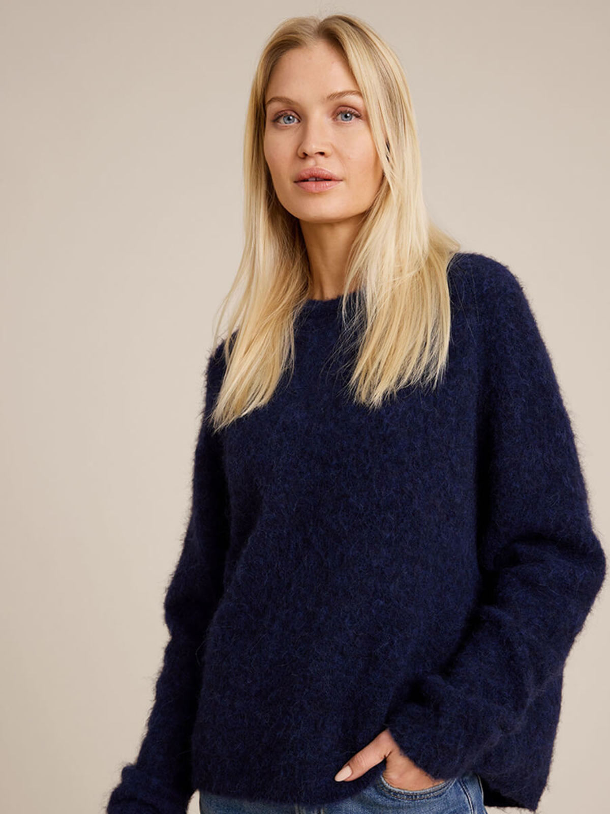 Sibin Linnebjerg Fie Jumper - Navy - Image 2 of 4