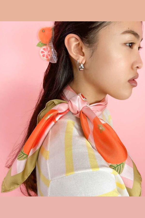 Centinelle California Pomelo Cotton Silk Bandana