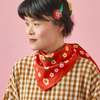 Centinelle Cat Garden Gnome Cotton Silk Bandana - Thumbnail 3