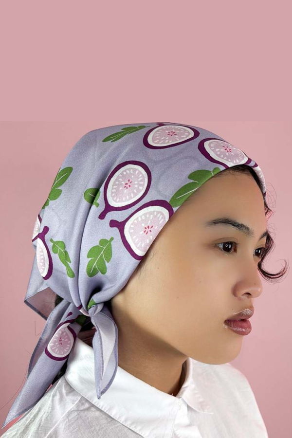 Centinelle Fig Cotton Silk Bandana