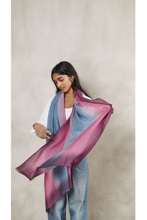 Variously Iris Haze Scarf - Purple/Pink