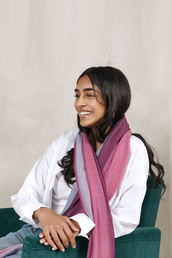 Variously Iris Haze Scarf - Purple/Pink