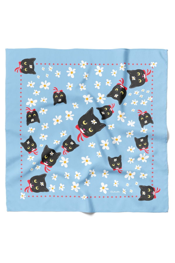 Centinelle Naoko Cat Cotton Silk Bandana