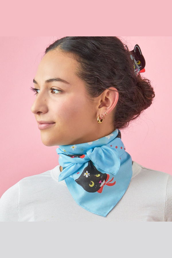 Centinelle Naoko Cat Cotton Silk Bandana