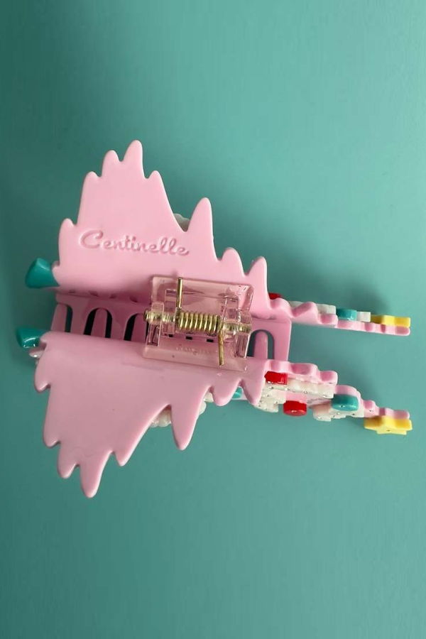 Centinelle Pink Christmas Tree Hair Claw