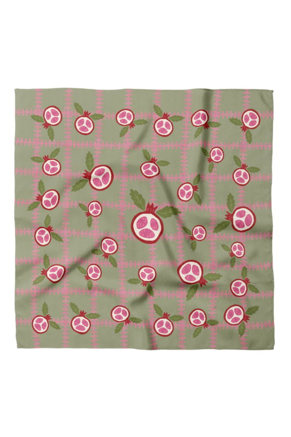 Centinelle Pomegranate Cotton Silk Bandana