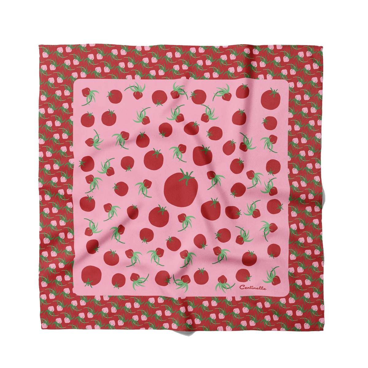 Centinelle Tomatoes Cotton Silk Bandana - Image 1 of 3