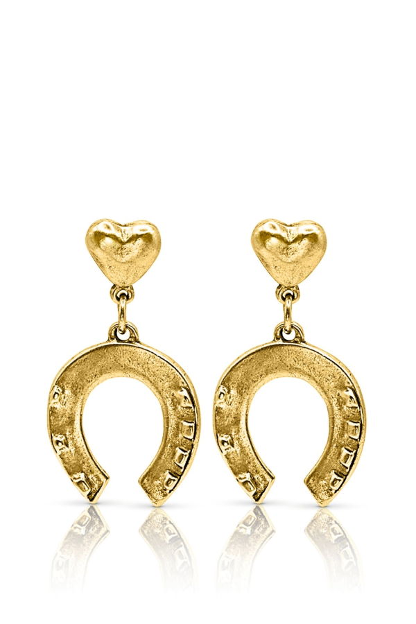 Bowood Lane Wilder Hart Earrings - Gold Heart