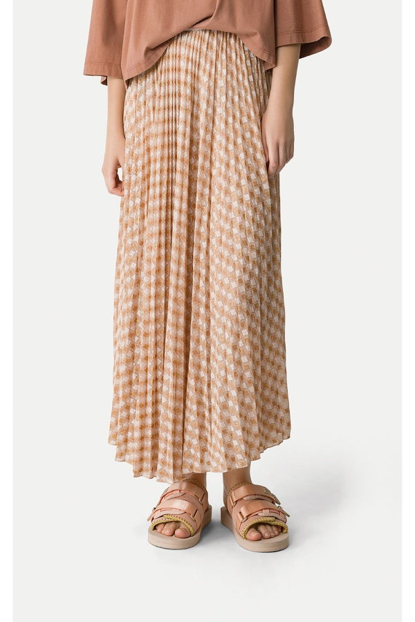 Forte Forte Pleated Skirt in Diamond Jersey - Alba