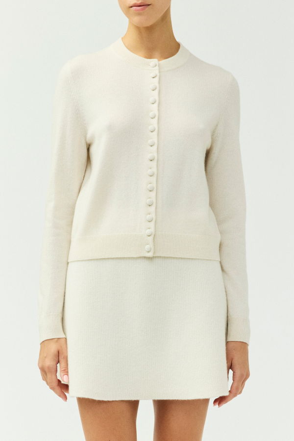 Lisa Yang Wilona Cardigan Sweater - Cream
