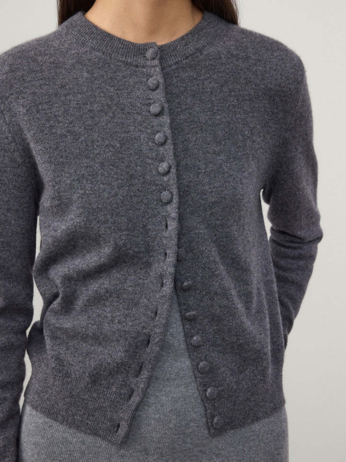 Lisa Yang Wilona Sweater - Graphite - Image 1 of 2