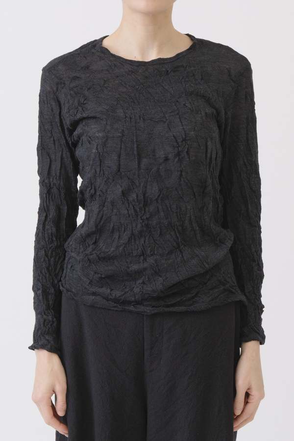 Pas de Calais Crinkle Pullover - Charcoal