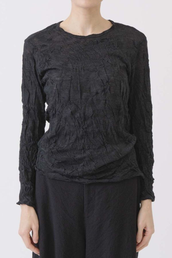 Pas de Calais Crinkle Pullover - Charcoal