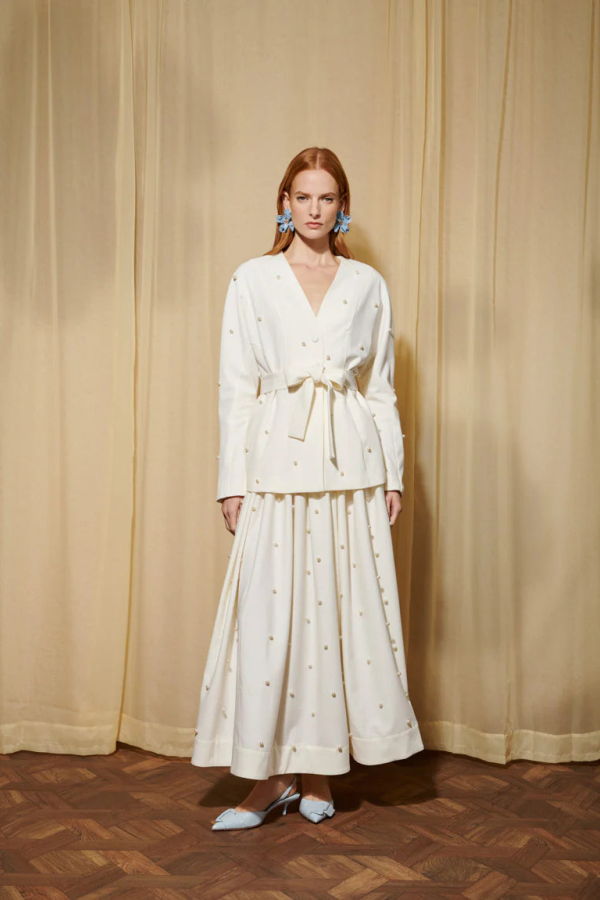 Sister Jane Ray Days Pearl Maxi Skirt - Pearl Ivory