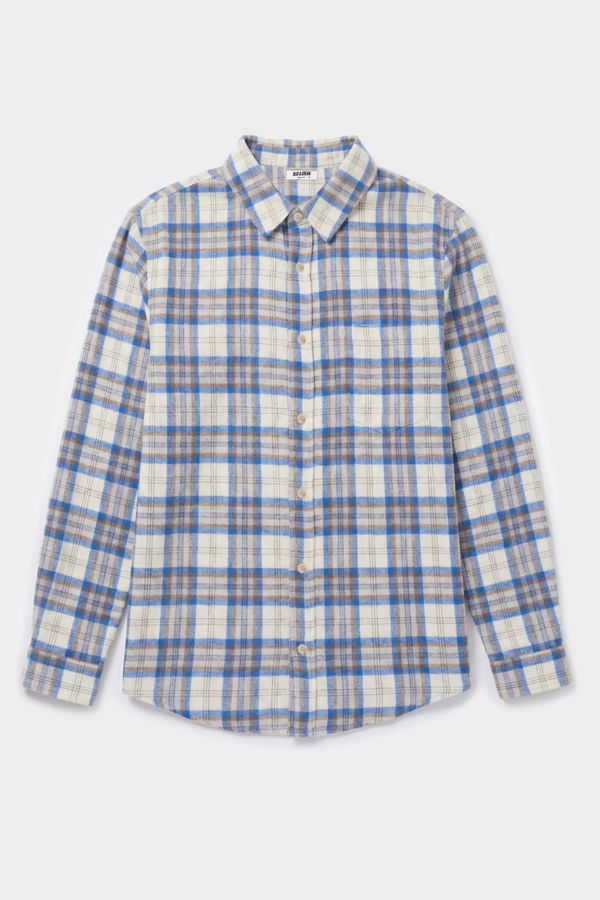 Blue&Cream Brandon Brushed Flannel Shirt