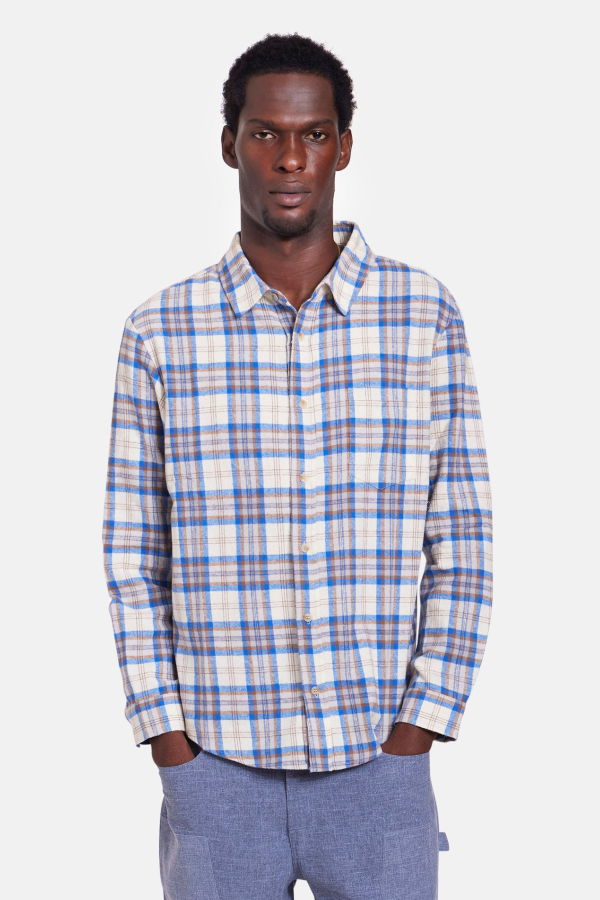 Blue&Cream Brandon Brushed Flannel Shirt