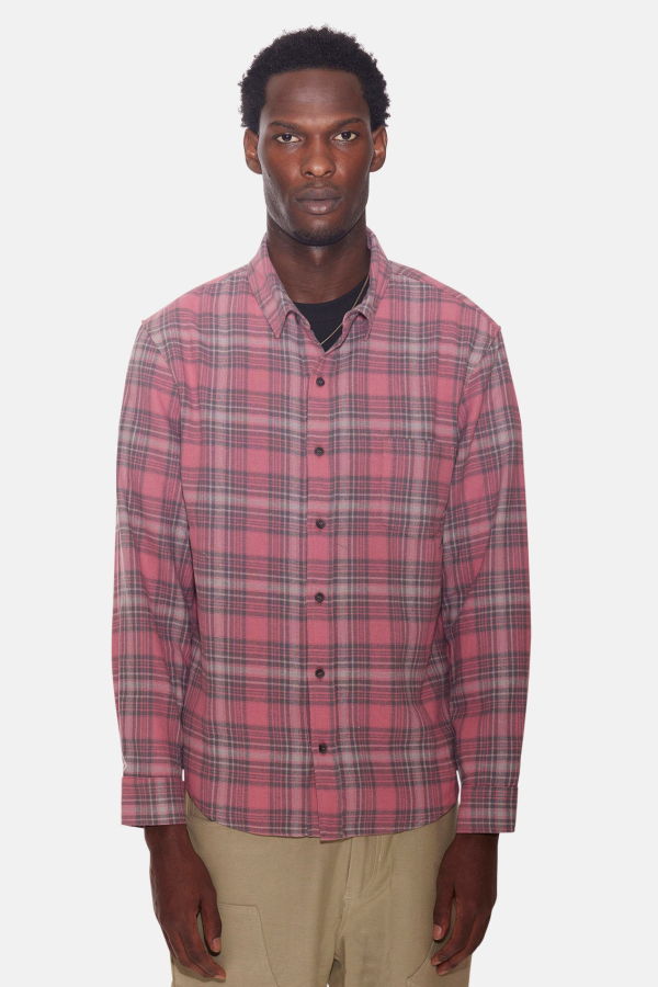 Blue&Cream Flannel Shirt - Pink Plaid