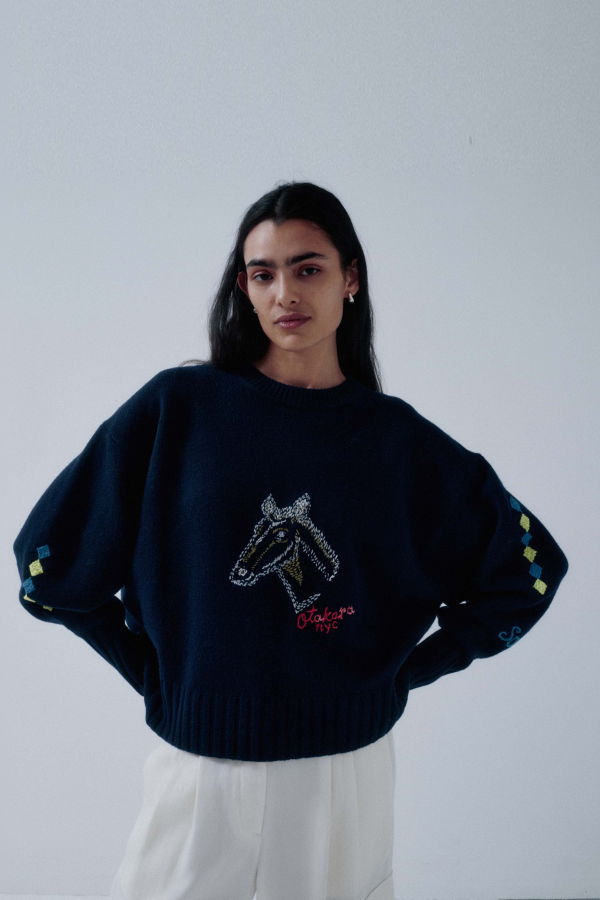 SAYAKA DAVIS NEW YORK OTAKARA NYC x SAYAKA DAVIS Fire Horse Balloon Sleeve Sweater