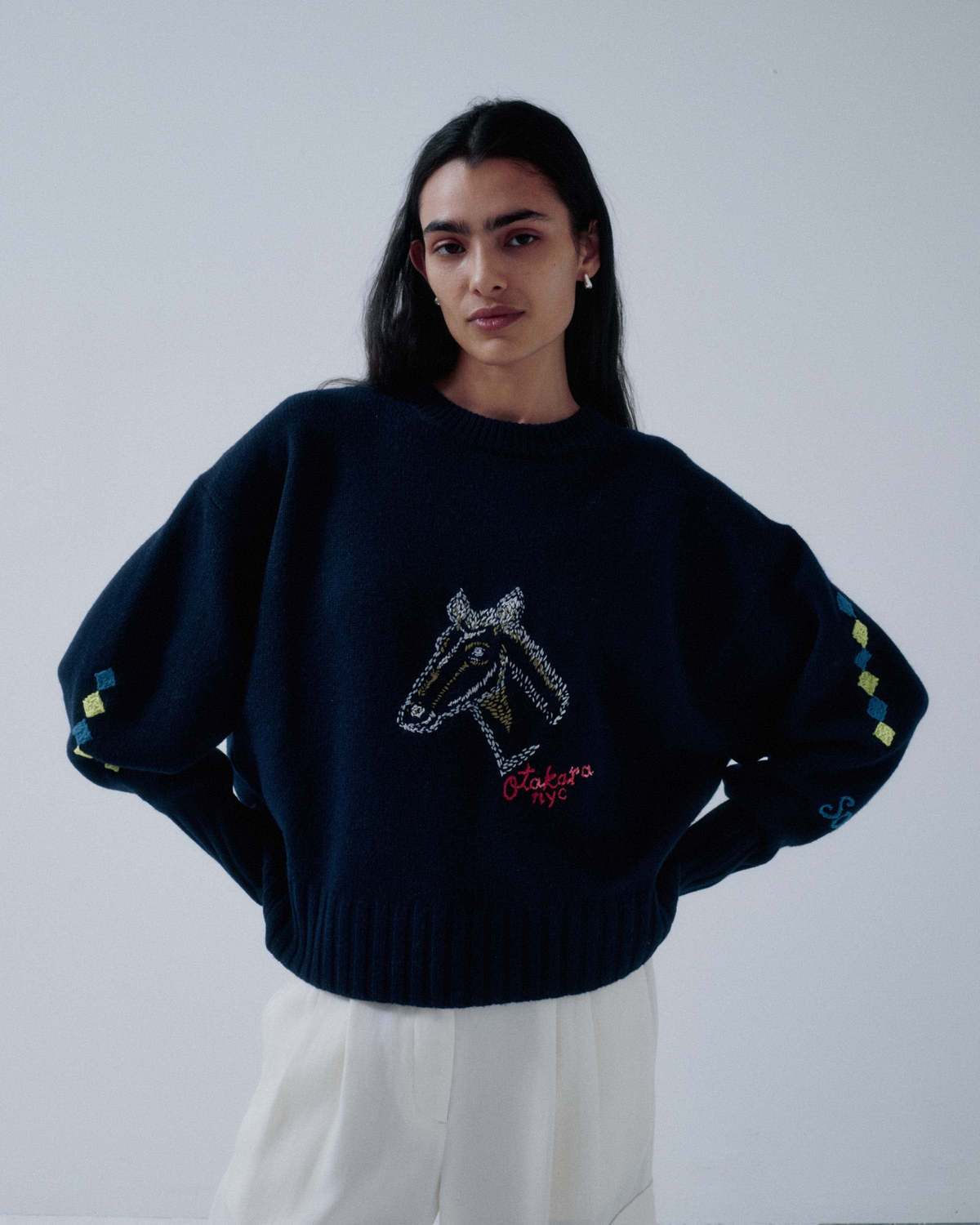 SAYAKA DAVIS NEW YORK OTAKARA NYC x SAYAKA DAVIS Fire Horse Balloon Sleeve Sweater - Image 1 of 7