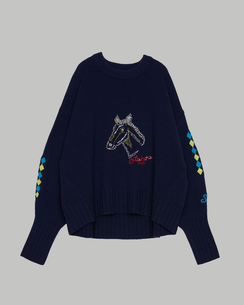 SAYAKA DAVIS NEW YORK OTAKARA NYC x SAYAKA DAVIS Fire Horse Balloon Sleeve Sweater