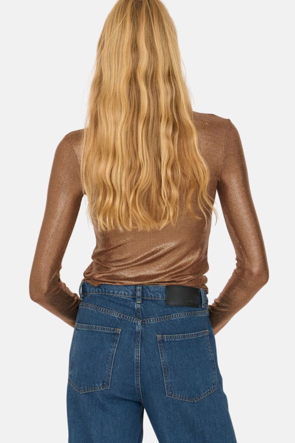 SECULAR Flora Fitted Crew Top - Bronze