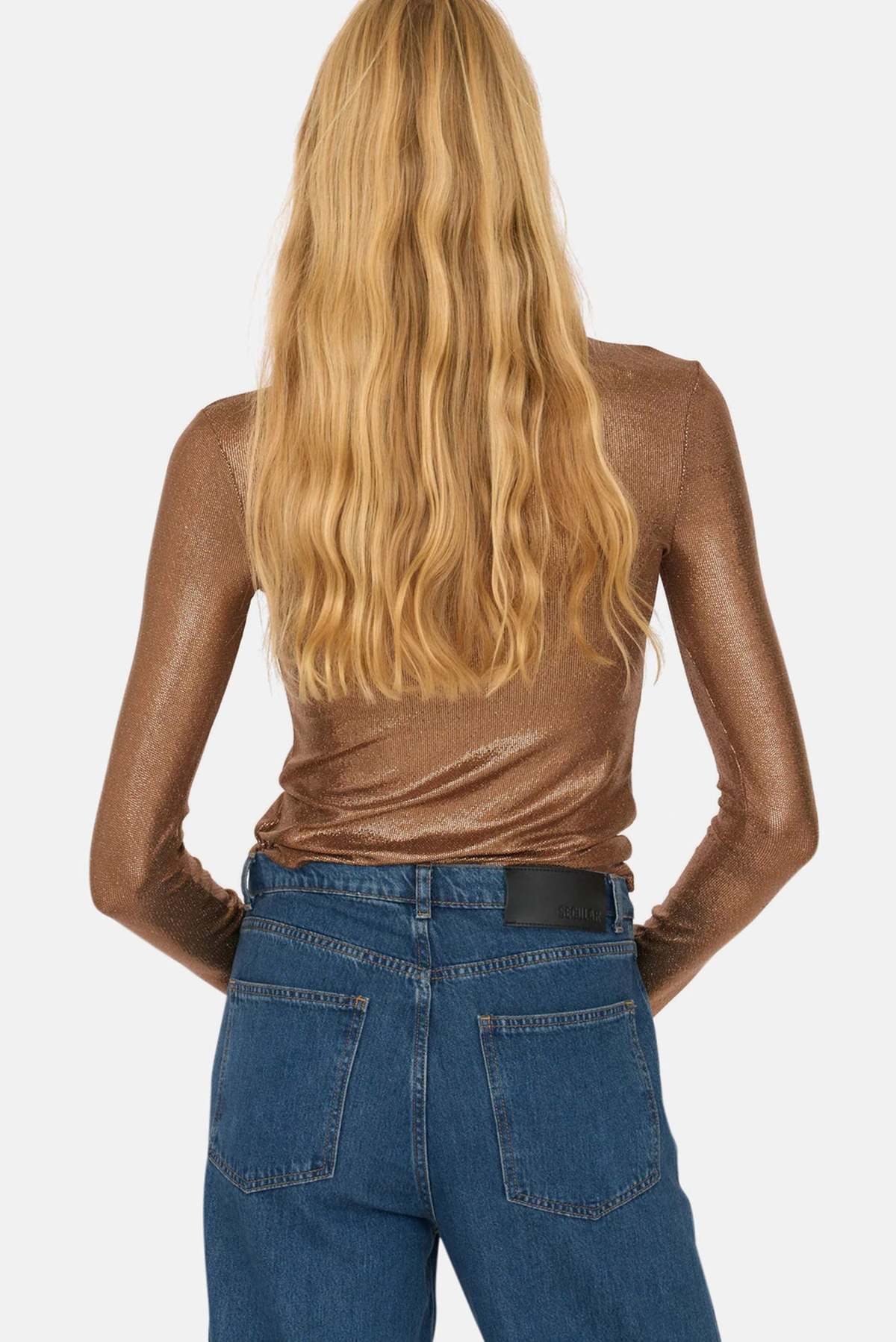 SECULAR Flora Fitted Crew Top - Bronze - Image 2 of 3