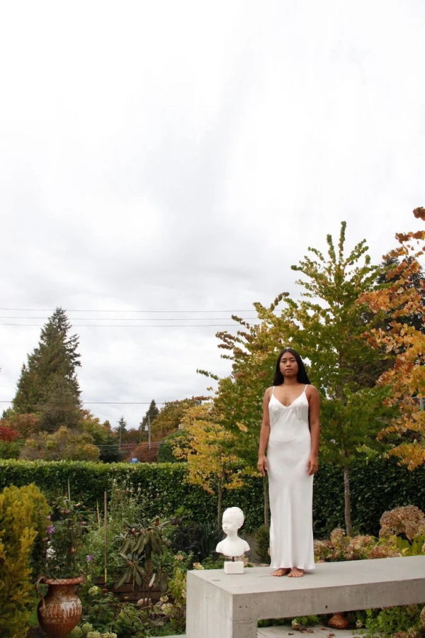 Smith Bowen Sunday Silk Slip Dress - Natural