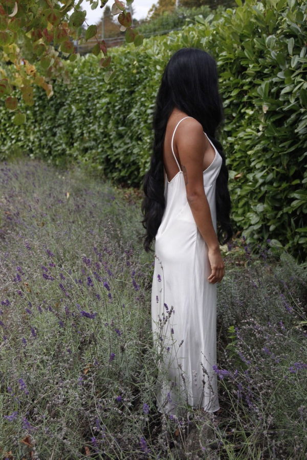 Smith Bowen Sunday Silk Slip Dress - Natural