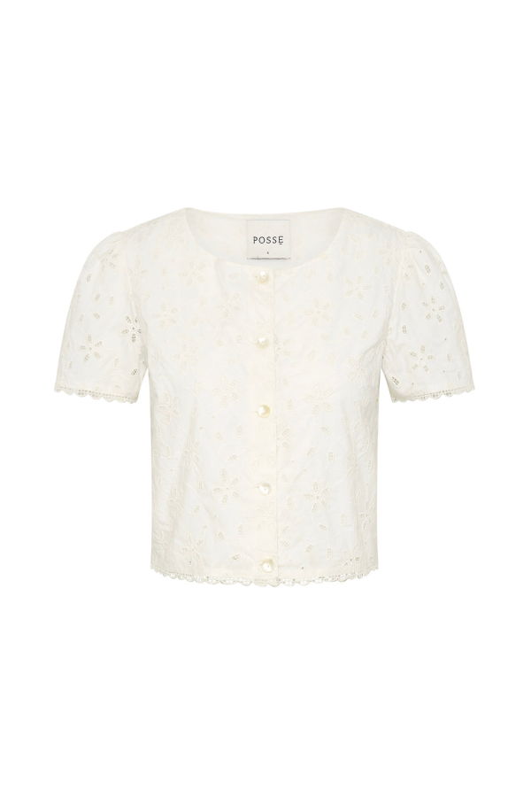 Posse Salma Cap Sleeve Top - Vintage White