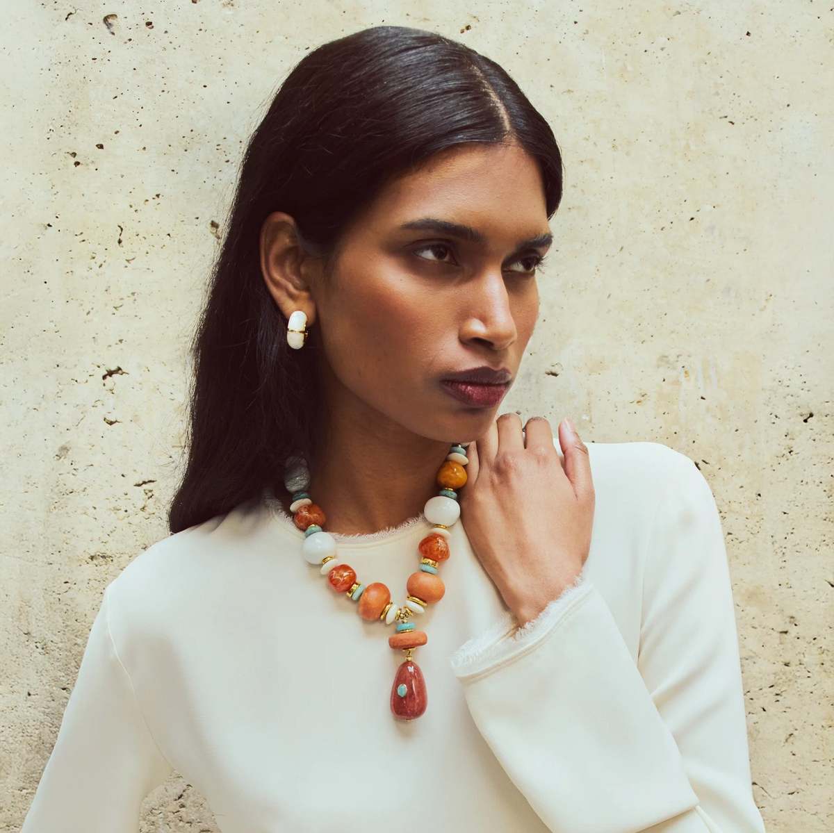 Lizzie Fortunato Zellige Hoops Earrings - Image 1 of 11