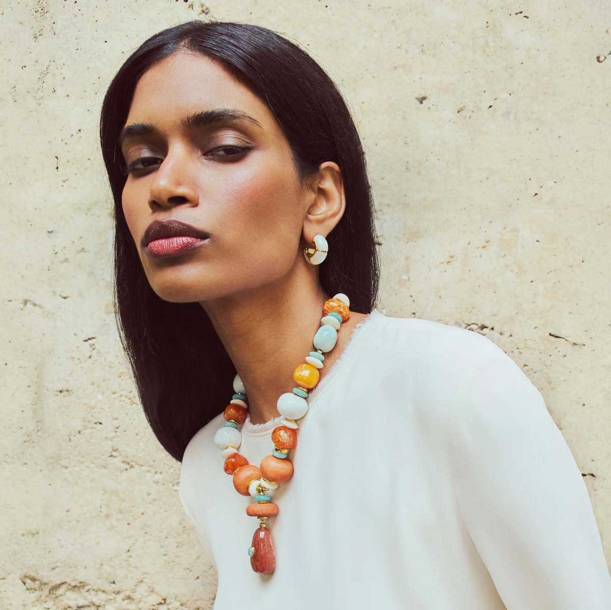 Lizzie Fortunato Zellige Hoops Earrings - Image 2 of 11