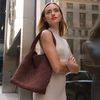 Melie Bianco Johanna Tobacco Suede Vegan Shoulder Bag - Thumbnail 6