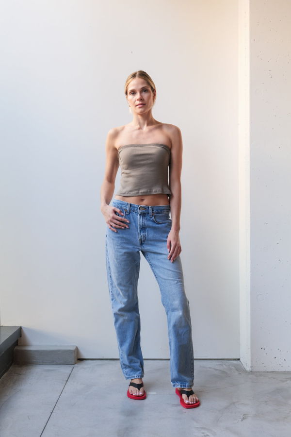 at Dawn. Ribbed Tube Top - Fungi