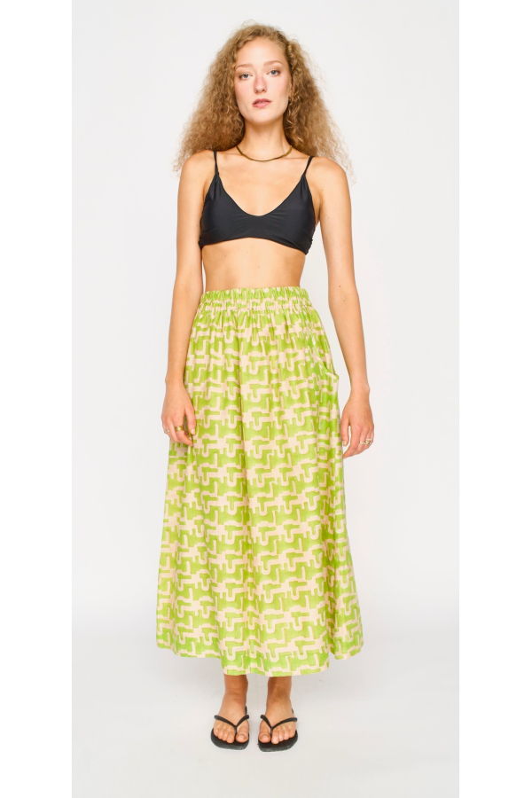 Mirth Verona Skirt - Lime Popova