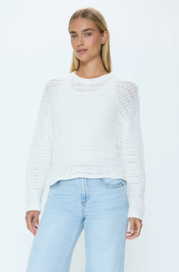 Pistola Katya Relaxed Crew Neck Sweater - Le Blanc