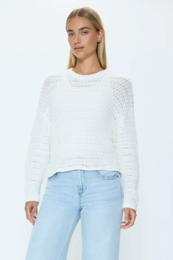 Pistola Katya Relaxed Crew Neck Sweater - Le Blanc