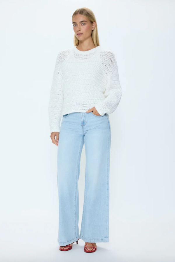 Pistola Katya Relaxed Crew Neck Sweater - Le Blanc