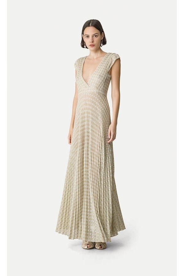 Forte Forte Pleated Dress in Diamond Jersey - Alba