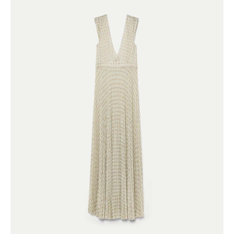 Forte Forte Pleated Dress in Diamond Jersey - Alba