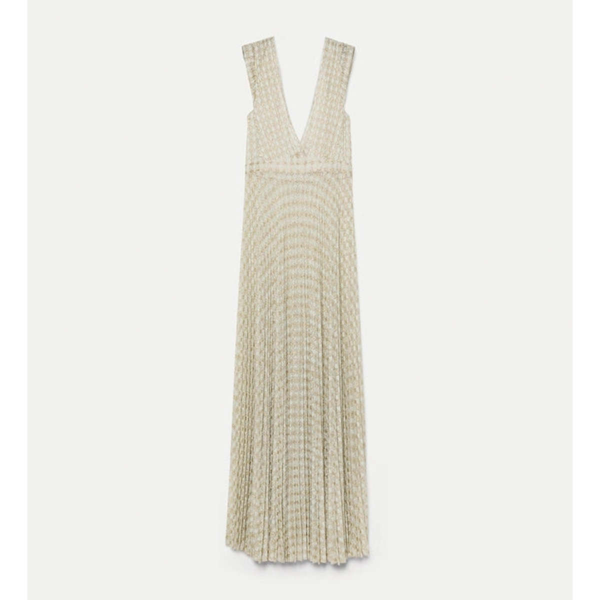 Forte Forte Pleated Dress in Diamond Jersey - Alba - Image 3 of 4