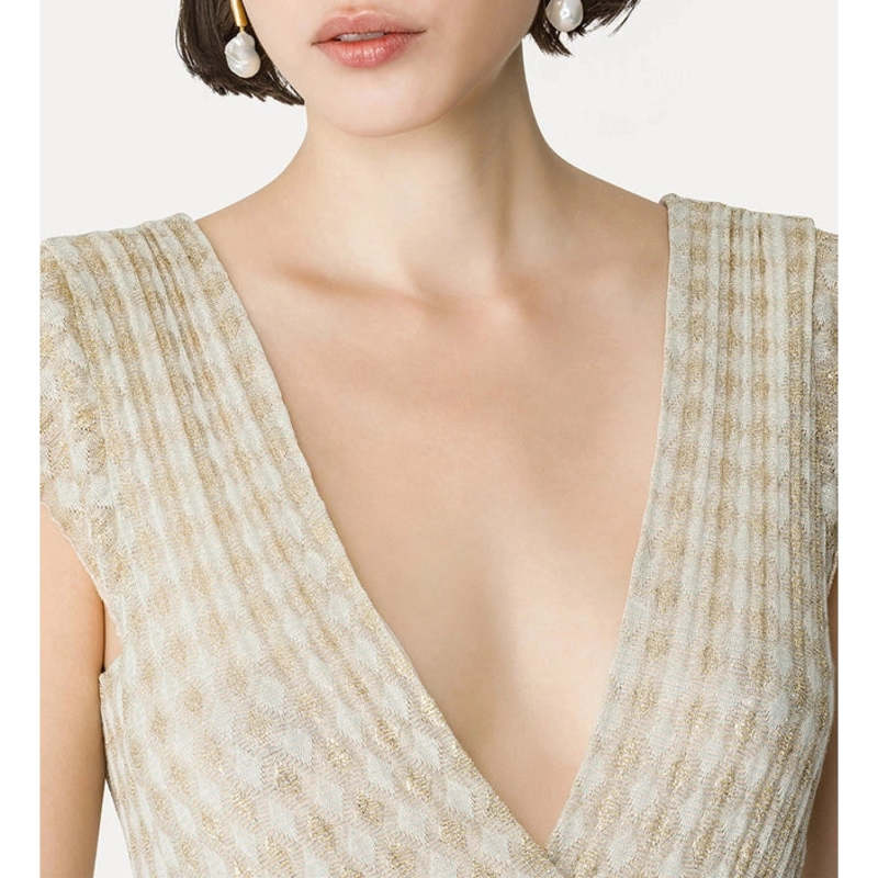 Forte Forte Pleated Dress in Diamond Jersey - Alba