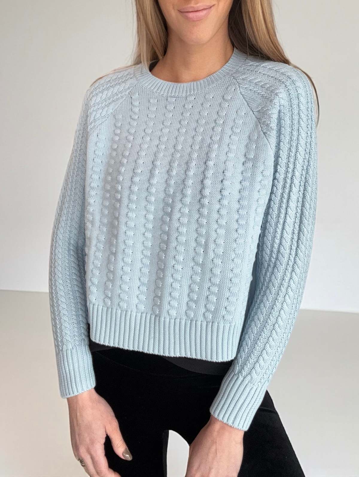 Autumn Cashmere Popcorn Raglan Crew Sweater - Image 2 of 3