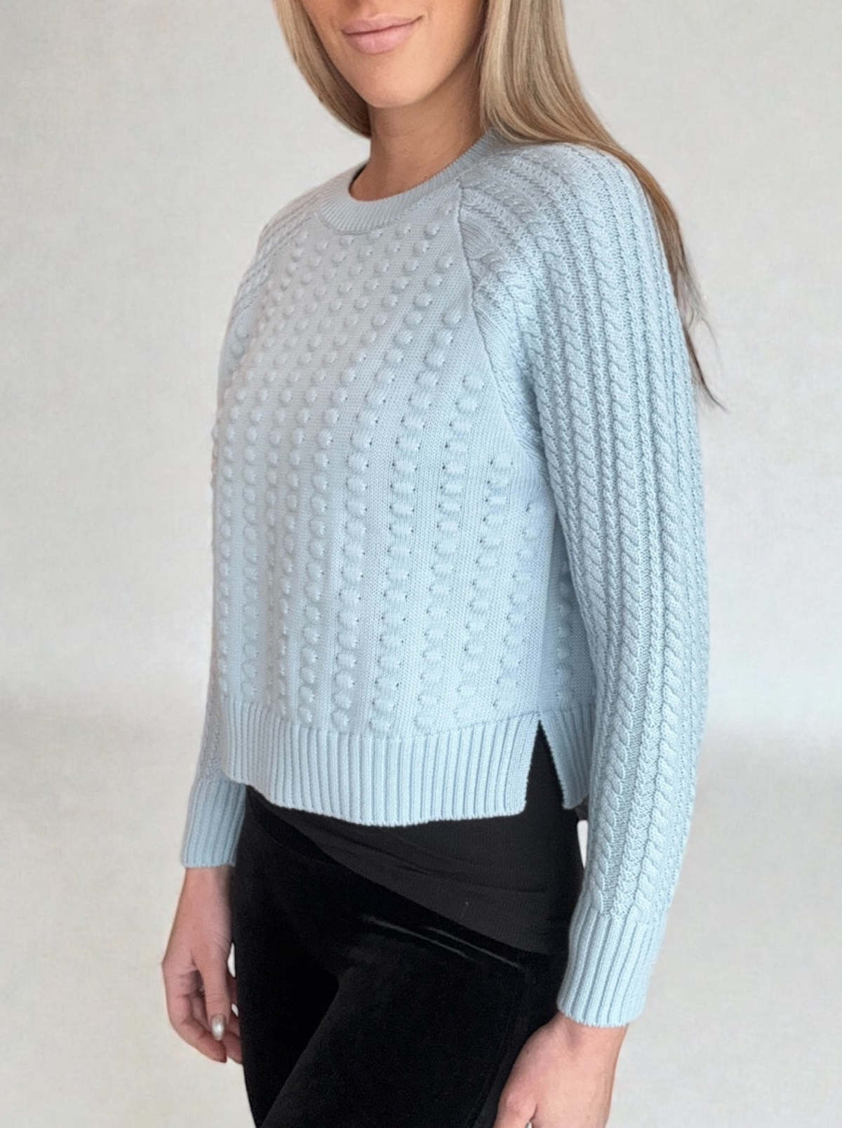 Autumn Cashmere Popcorn Raglan Crew Sweater - Image 3 of 3