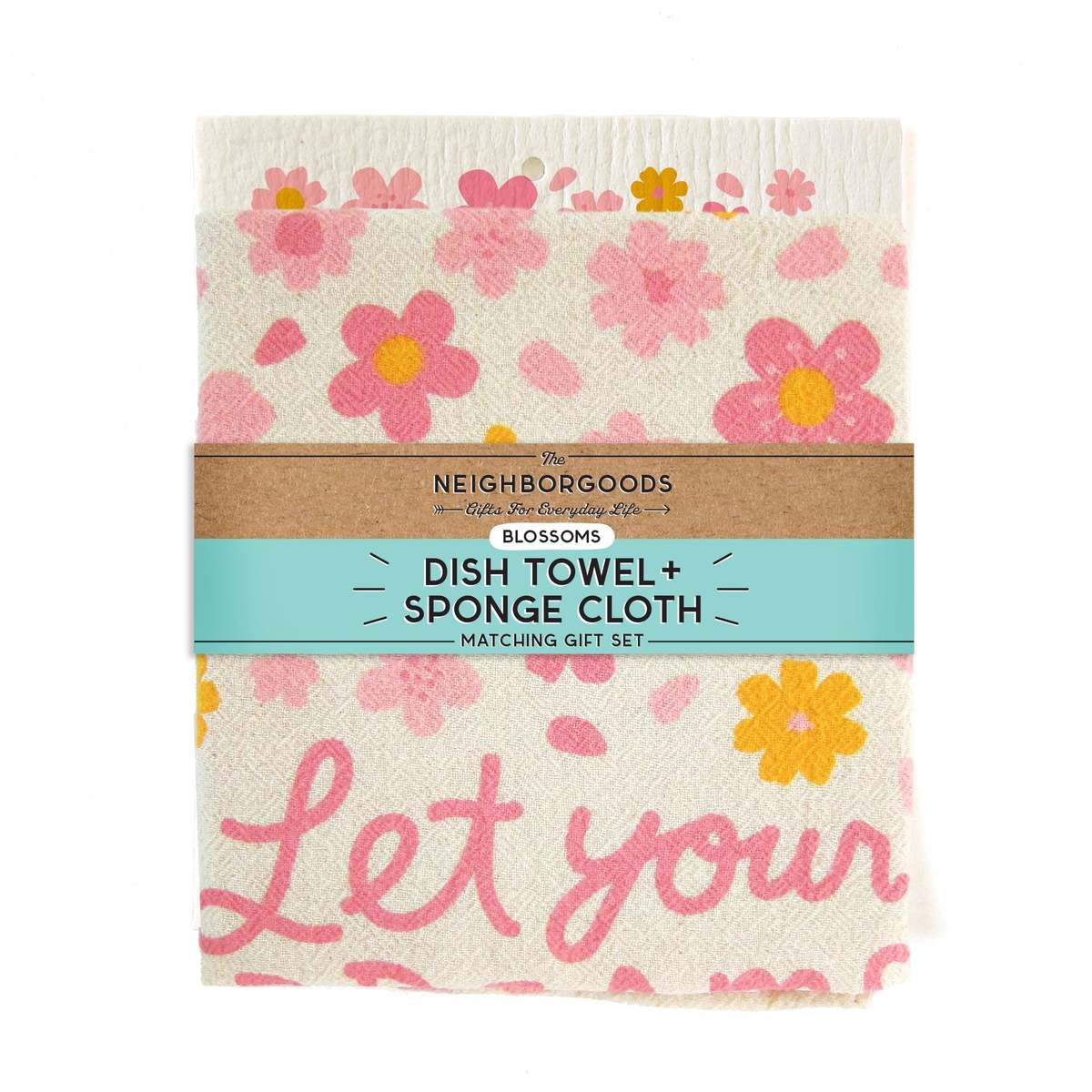 The Neighborgoods Blossoms Dish Towel + Sponge Cloth Gift Set - Image 1 of 9
