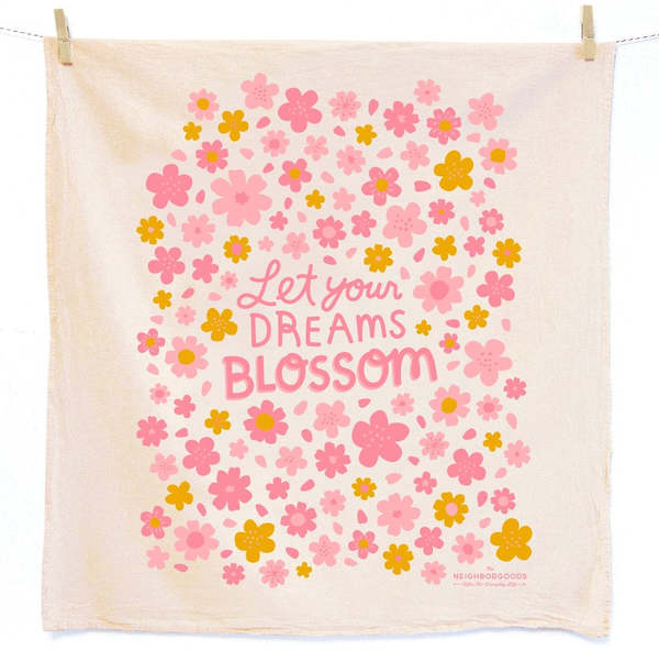 The Neighborgoods Blossoms Dish Towel + Sponge Cloth Gift Set