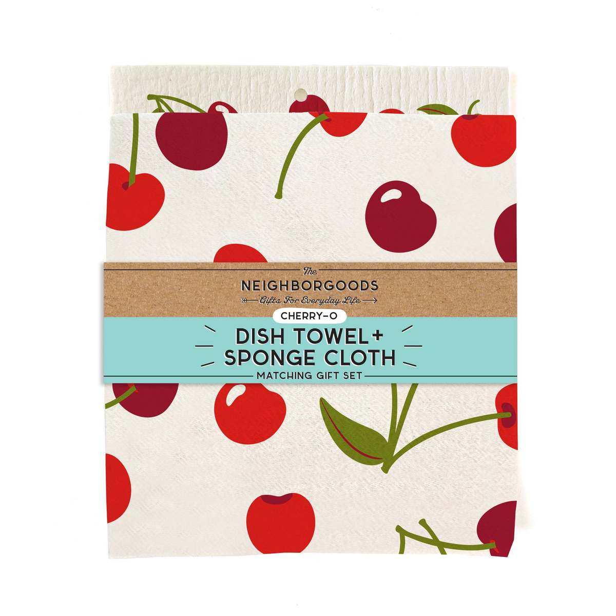 The Neighborgoods Cherry Dish Towel + Sponge Cloth Gift Set - Image 1 of 8