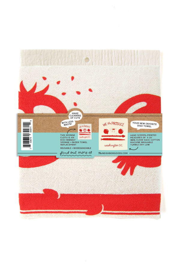 The Neighborgoods DC Flag Dish Towel + Sponge Cloth Gift Set