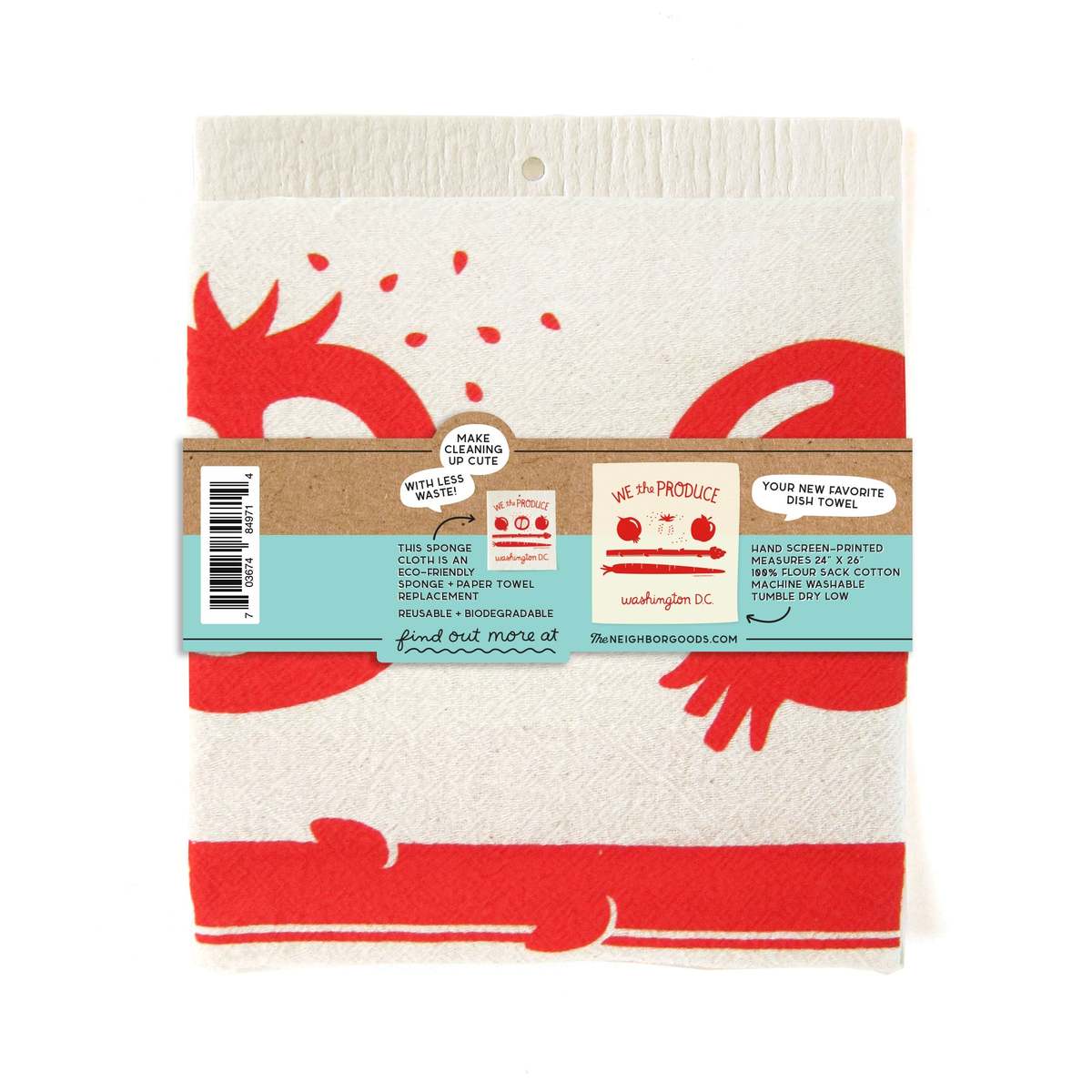 The Neighborgoods DC Flag Dish Towel + Sponge Cloth Gift Set - Image 2 of 8