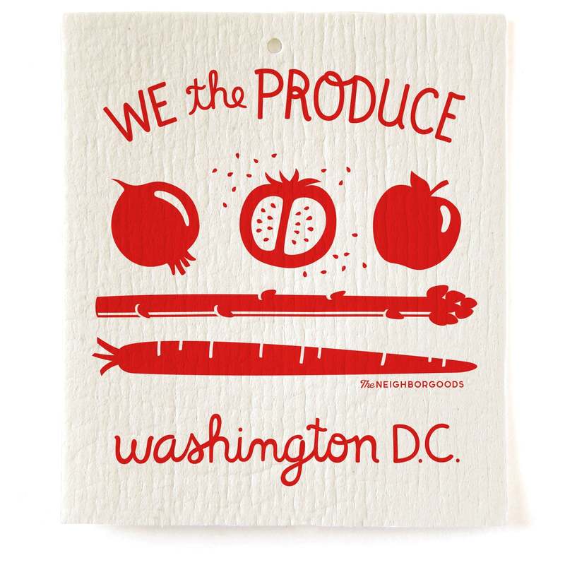 The Neighborgoods DC Flag Dish Towel + Sponge Cloth Gift Set