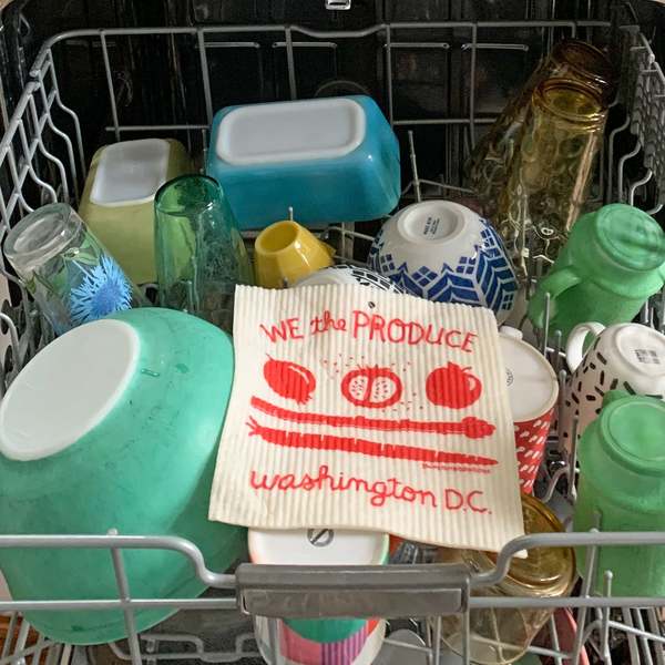 The Neighborgoods DC Flag Dish Towel + Sponge Cloth Gift Set